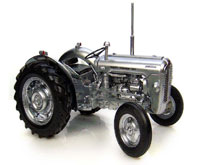 Limited edition silver MF 35X model tractor.