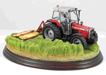 Border Fine Arts Limited Edition MF 390 Tractor & MF 70 Mower