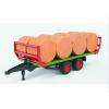 Bale transport trailer with 8 round bales