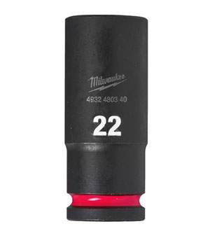 22 mm 1/2" Impact socket - Deep                                 Milwaukee